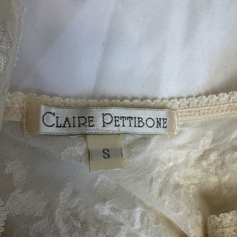 Y2K Claire Pettibone Coquette Chemise Slip Dress Babydoll Ivory Cream Lace - Picture 4 of 12